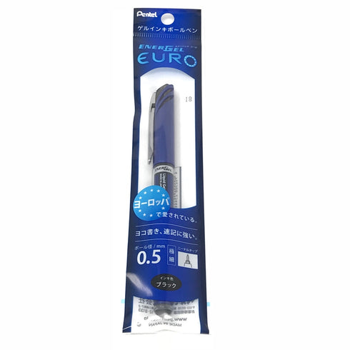 Pentel EnerGel Euro Gel Pen - Needle-Point - Black - 0.5mm